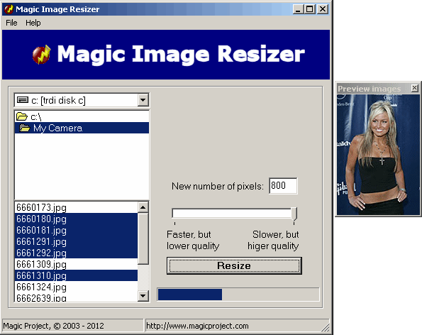 Screenshot for Magic Image Resizer 1.8
